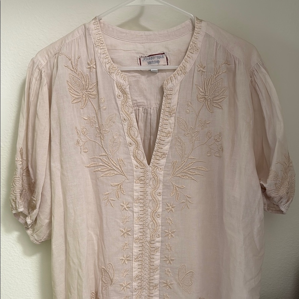 Johnny Was Cream Blouse